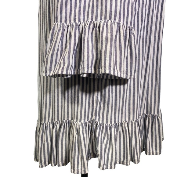 TERRA & SKY Women's plus size 2X Peplum Peasant stripe tunic top - Picture 10 of 13